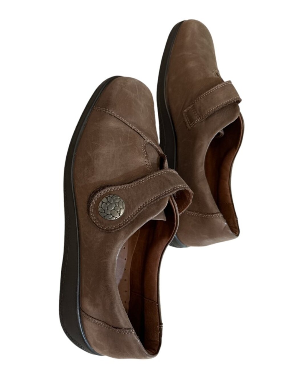 Hotter Comfort Concepts US 10/UK 8 Brown Adjustable Hook & Loop Loafer Shoes - Picture 4 of 10